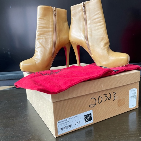 Christian Louboutin Mamanouk Boots 120 Nappa Camel - Picture 4 of 9